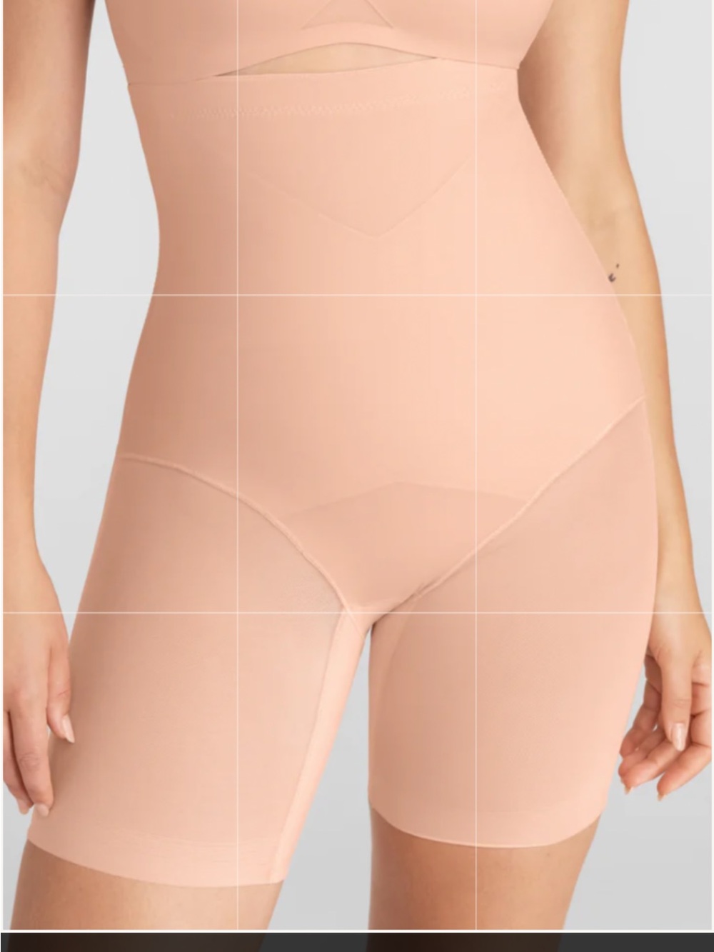 Honey Love Super Power Shorts High-Waist Shaper in Nude Size Large NWT